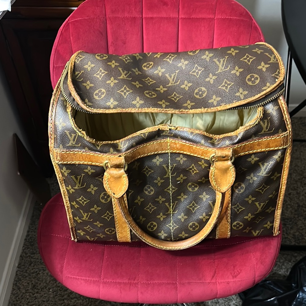 Louis Vuitton Brown and Gold Monogram Handbag